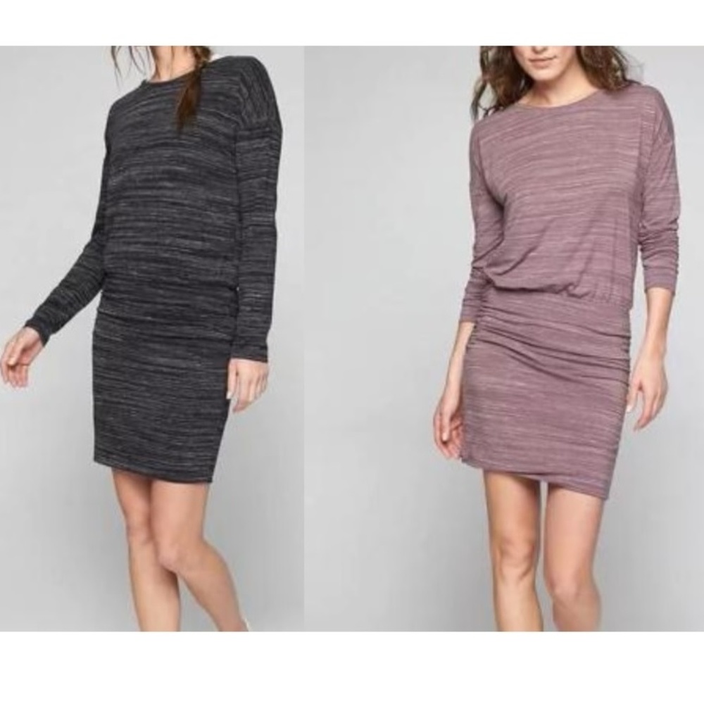 Athleta Avenues Blouson Dress Black XS v298